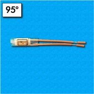 Protecteur thermique 17AMD - Temperature 95°C - Rearmement electrique - Cables 65/65 - Courant nominal 8A