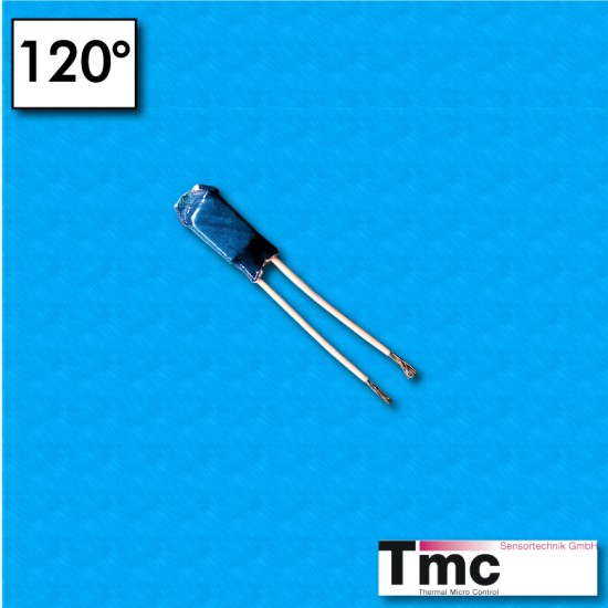 Protector termico R1 - Temperatura 120°C - Rearme electrico - Cables 40/40 - Corriente nominal 1,6A