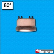 Thermostat TK2480°C - Contacts normalement fermés - Terminaux a souder - Corps en ceramique