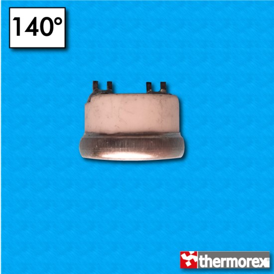 Termostato TK24 a 140°C - Contactos normalmente cerrados - Terminales de soldadura