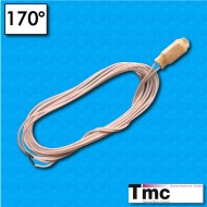 Protector termico C1B - Temperatura 170°C - Cables FEP 500/500 mm - Corriente nominal 2,5A