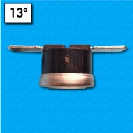 Thermostat KS 13°C - Contacts normalement fermés - Terminaux horizontaux - Sans brida de fixacion - Antigel