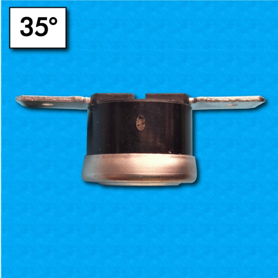 Thermostat KS at 35°C - Normally closed contacts - Horizontal terminals - Without fixing