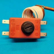 Thermostat a bulbè - 70°C - Reset manuel - 1 Pole - Mesures de bulbè 6x60mm - Courant nominal 20A