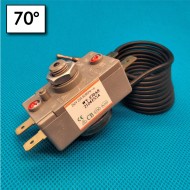 Bulb thermostat - 70°C - Manual reset - 2 Poles - Bulb dimension 6x42mm - Rated current 20A