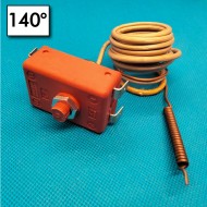 Thermostat a bulbè - Temperature 140°C - Reset manuel - 2 Poles - Mesures de bulbè 6x60 mm - Courant nominal 20A
