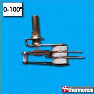 Termostato regulable TKP - Temperatura de intervencion 0°/100°C - Corriente nominal 16A/250V