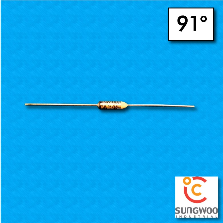 Termofusibile SUNG WOO tipo SW1 - Temperatura 91°C - Reofori 35x35mm - Portata 10/15A