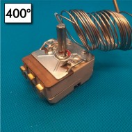 Bulb thermostat - 400°C - Automatic reset - 1 Pole (SPDT) - Bulb dimension 3x86mm - Nominal current 20A