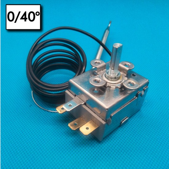 Thermostat a bulbè - 0°/40°C - Reset automatique - 1 Pole - Mesures de bulbè 6x108 mm - Courant nominal 15A