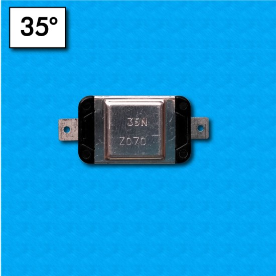 Thermostat HB5 at 35°C - Normally closed contacts - Reset at 25°C - Rated current 7,5A