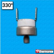 Termostato TK24 a 330°C - Contactos normalmente cerrados - Terminales vertical - Fijación con tornillo M5 - Cuerpo ceramico