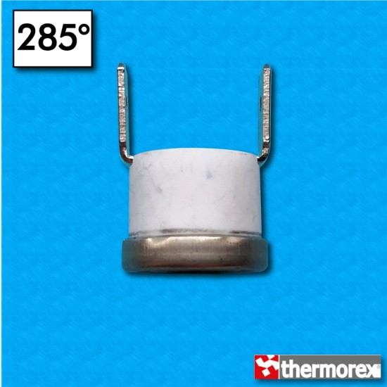 Thermostat TK24 285°C - Contacts normalement fermés - Terminaux vertical - Sans bride de fixation - Corps haut en ceramique