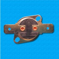 Thermostat KSD301 at 70°C - Normally closed contacts - Horizontal terminals - With round clip - Rated current 16A