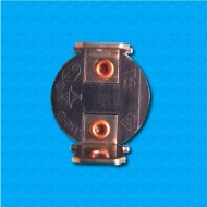Thermostat KSD at 140°C - Normally closed contacts - Vertical terminals - Without fixing - Rated current 16A