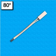 Thermal protector ST22 - Temperature 80°C - Cables 70/70 mm - Rated current 7A