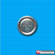 Termostato TK24 a 80°C - Contactos normalmente cerrados - Terminales verticales - Sin montaje