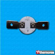 Thermostat TK24 175°C - Contacts normalement fermés - Terminaux à 45 degrés - Sans fixation - Corps haut en ceramique