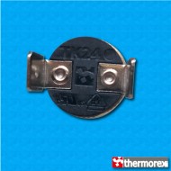Termostato TK24 a 100°C - Contactos normalmente cerrados - Terminales vertical - Fijación con tornillo M4 - Base redonda