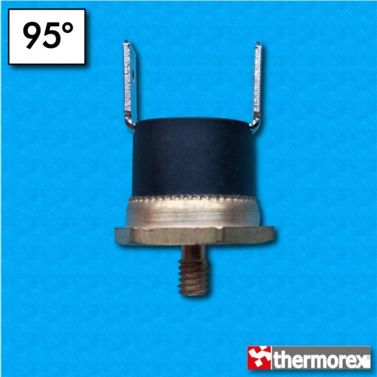 Thermostat TK24 95°C - Contacts normalement fermés - Terminaux vertical - Fixation avec vis M4 - Corps haut