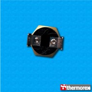 Thermostat TK24 80°C - Normally closed contacts - Terminaux vertical - Fixation avec vis M4 - Base hexagonal - Corps haut