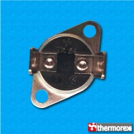 Thermostat TK24 at 55°C - Normally closed contacts - Vertical terminals - With round clip - High body
