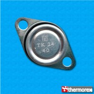 Thermostat TK24 40°C - Contacts normalement fermés - Terminaux vertical - Avec bride mobile