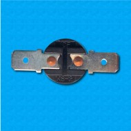 Thermostat KS at 105°C - Normally closed contacts - Horizontal terminals - Without fixing - Nominal current 7,5A