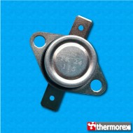 Thermostat TK24 at 115°C - Normally closed contacts - HIgh body - Horizontal terminals - With round clip