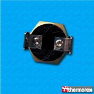 Termostato TK24 a 125°C - Contactos normalmente cerrados - Terminales vertical - Fijación con tornillo M4