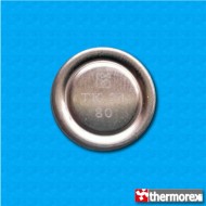 Termostato TK24 80°C - Contactos normalmente cerrados - Terminales de soldadura - Cuerpo ceramico