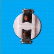 Termostato KC3 a 100°C - Contactos normalmente cerrados - Terminales vertical - Sin brida mobil - Cuerpo ceramico