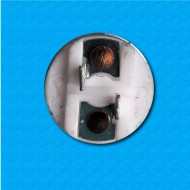 Thermostat KC3 au 100°C - Contacts normalement fermes - Terminaux a souder - Sans bride de fixation - Corps en ceramique