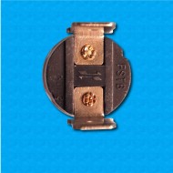 Thermostat KSD301 au 95°C - Contacts norm.fermés - Terminaux vertical - Fixation avec vis M4 - Base ronde - Courant nominal 10A
