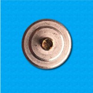 Thermostat KSD301 at 120°C - Normally closed contacts - Vertical terminals - With M4 screw - Round base - Rated current 10A