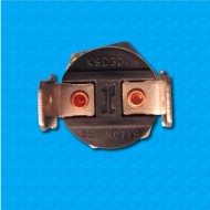 Thermostat KSD301 au 95°C - Contacts normalement fermés - Terminaux vertical - Fixation avec vis M4 - Courant nominal 10A
