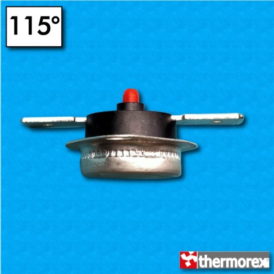 Thermostat TK32 at 115°C - Manual reset - Horizontal terminals - With fixed clip