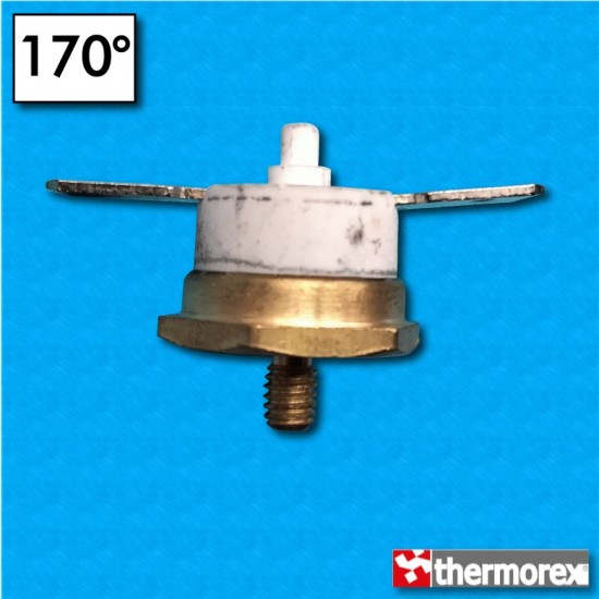 Termostato TK32 a 170°C - Riarmo manuale - Terminali orizzontali - Fissaggio a vite M4 - Corpo ceramico