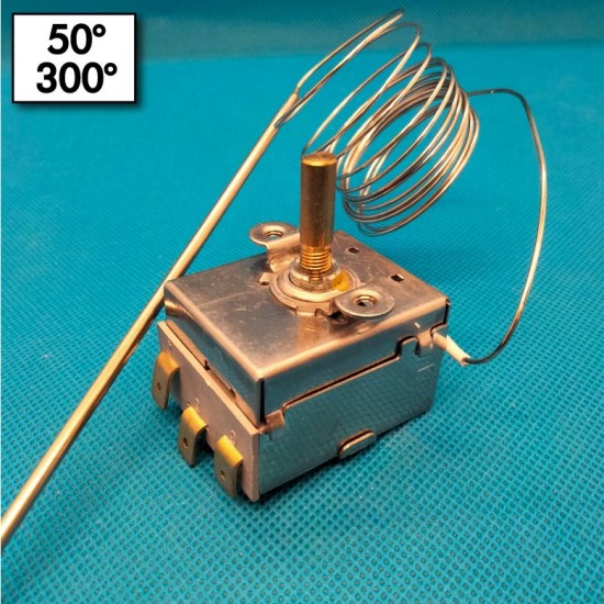 Thermostat a bulbè - 50°/300°C - Reset automatique - 1 Pole - Mesures de bulbè 3x160 mm - Courant nominal 15A