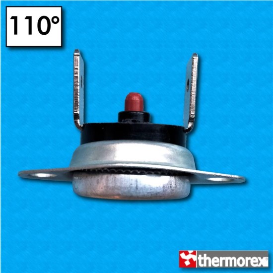 Termostato TK32 a 110°C - Riarmo manuale - Terminali verticali - Con flangia mobile