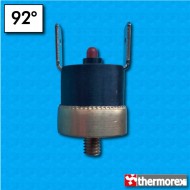 Thermostat TK32 at 92°C - Manual reset - Vertical terminals - With M4 screw - Round base