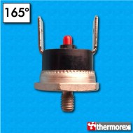 Thermostat TK32 at 165°C - Manual reset - Vertical terminals - With M4 screw - Aluminium base