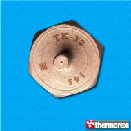 Thermostat TK32 au 165°C - Reset manuelle - Terminaux vertical - Fixation avec vis M4 - Base en aluminium