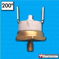 Thermostat TK32 at 200°C - Manual reset - Vertical terminals - With M5 screw - Ceramic body