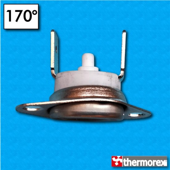 Thermostat TK32 at 170°C - Manual reset - Vertical terminals - With round clip - Ceramic body