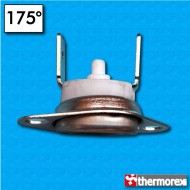 Thermostat TK32 at 175°C - Manual reset - Vertical terminals - With round clip - Ceramic body