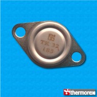 Termostato TK32 a 185°C - Rearme manual - Terminales vertical - Con brida de fijación - Cuerpo ceramico