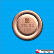 Thermostat TK32 au 175°C - Reset manuelle - Terminaux vertical - Sans bride mobile - Corps en ceramique