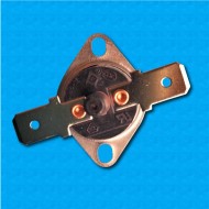 Thermostat KSD301 at 80°C - Manual reset - Horizontal terminals - With round clip - Rated current 16A