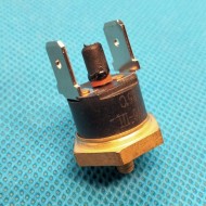 Thermostat KSD301 au 135°C - Reset manuelle - Terminaux vertical - Fixation avec vis M4 - Base en laiton